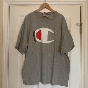 Champs grey tee. 2X.